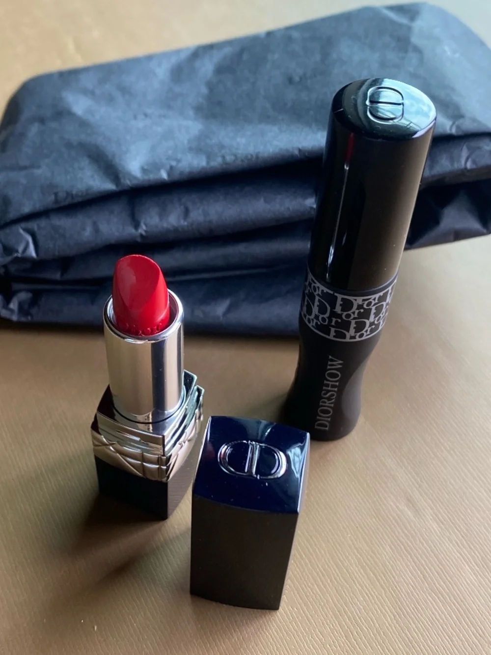 New Dior ❤️ mini set travel size lipstick Rouge 999 Velvet ➕ Pump Volume Mascara